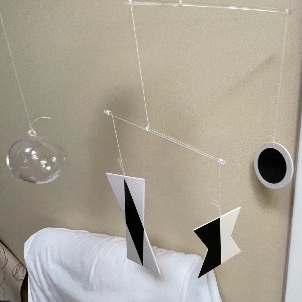 Montessori Toy Visual Mobile Munari Black White Shape Color Recognition Decor